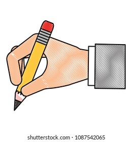hand using pencil school writing