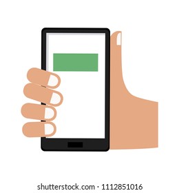 Hand using smartphone