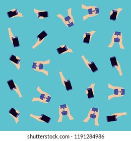 hand using smartphone pattern