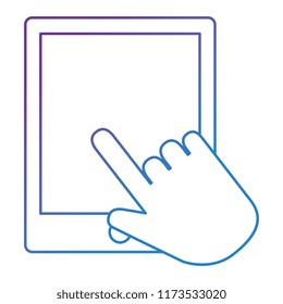 hand using tablet electronic