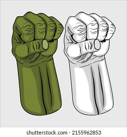 Hand Vector Art, Hulk Hand, Logo and Icon