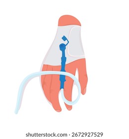 Vector de mano que se infunde aislado