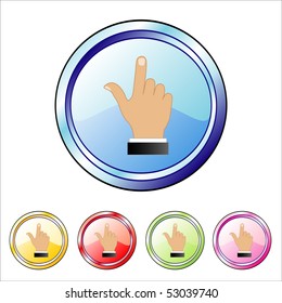 Hand vector buttons