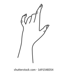 Colección vectorial manual, ilustración manual, posiciones de mano, colores de mano diferentes, manos diferentes
