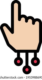 Zeiger-Vektorfarben-Symbol