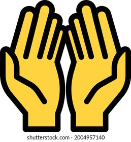 hand vector colour line icon