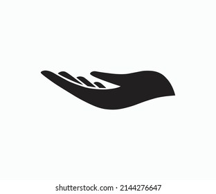 Vector de mano. Vector de mano. Plantilla de vectores de silueta de mano recortada.