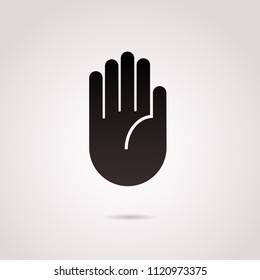 Hand vector icon.
