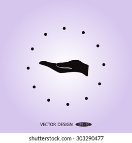 hand vector icon.