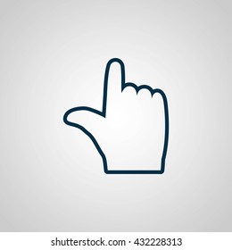  hand vector icon 