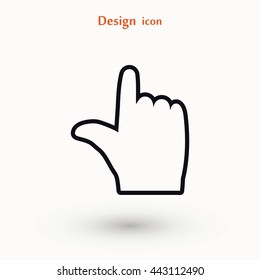  hand vector icon 