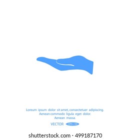 hand vector icon.