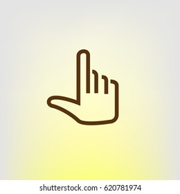 Hand vector icon