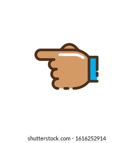 Hand Vector Icon Color Flat Style