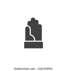 Hand vector icon. filled flat sign for mobile concept and web design. Palm simple solid icon. Symbol, logo illustration. Pixel perfect vector graphics