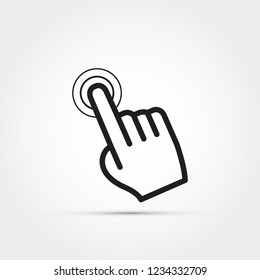 Hand vector icon -finger click