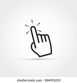 Hand vector icon -finger click