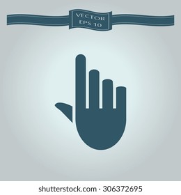 hand - vector icon, flat design 