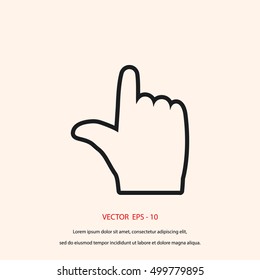 hand vector icon, flat design best vector icon
