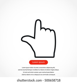 hand vector icon, flat design best vector icon