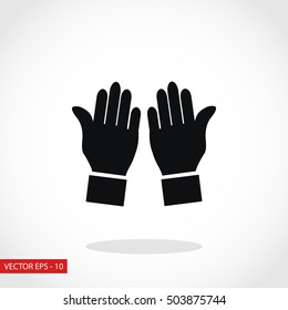 hand vector icon, flat design best vector icon