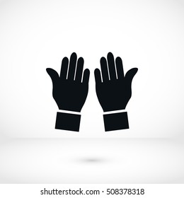 hand vector icon, flat design best vector icon