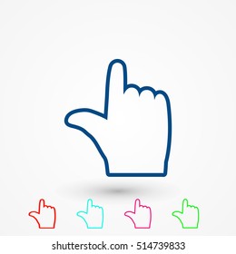 hand vector icon, flat design best vector icon