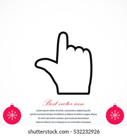 hand vector icon, flat design best vector icon