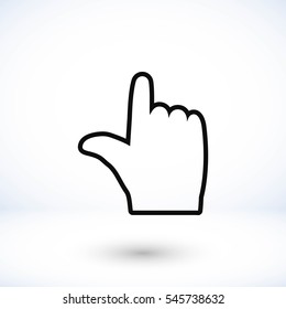 hand vector icon, flat design best vector icon