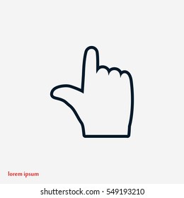 hand vector icon, flat design best vector icon