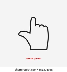 hand vector icon, flat design best vector icon