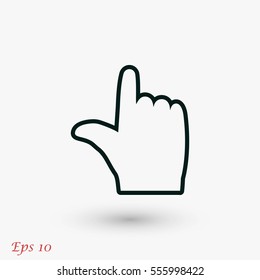 hand vector icon, flat design best vector icon