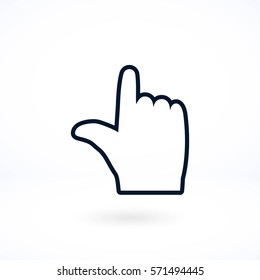 hand vector icon, flat design best vector icon