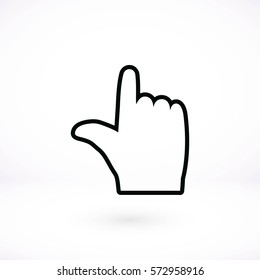 hand vector icon, flat design best vector icon