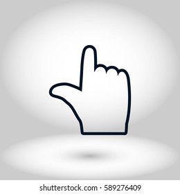 hand vector icon, flat design best vector icon