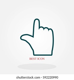hand vector icon, flat design best vector icon