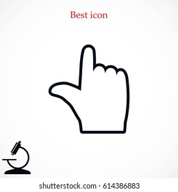 hand vector icon, flat design best vector icon