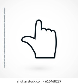 hand vector icon, flat design best vector icon