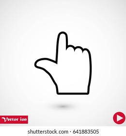 hand vector icon, flat design best vector icon