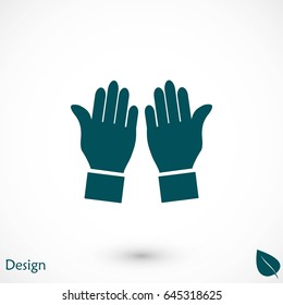 hand vector icon, flat design best vector icon