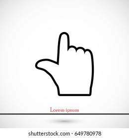 hand vector icon, flat design best vector icon