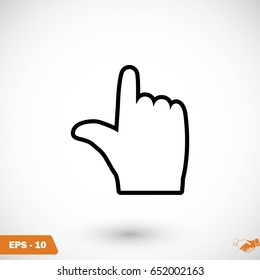 hand vector icon, flat design best vector icon