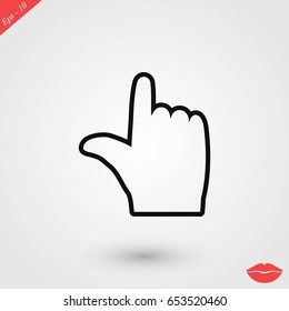 hand vector icon, flat design best vector icon