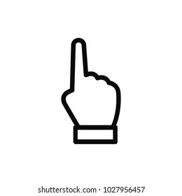 Hand vector icon, forefinger icon
