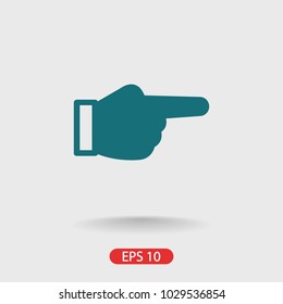 Hand vector icon, forefinger icon