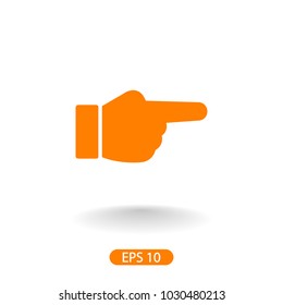 Hand vector icon, forefinger icon