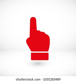 Hand vector icon, forefinger icon