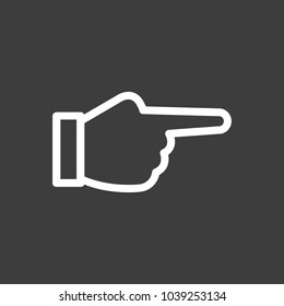 Hand vector icon, forefinger icon