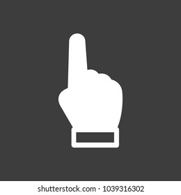 Hand vector icon, forefinger icon
