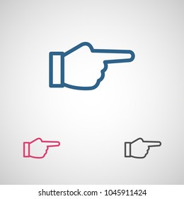 Hand vector icon, forefinger icon